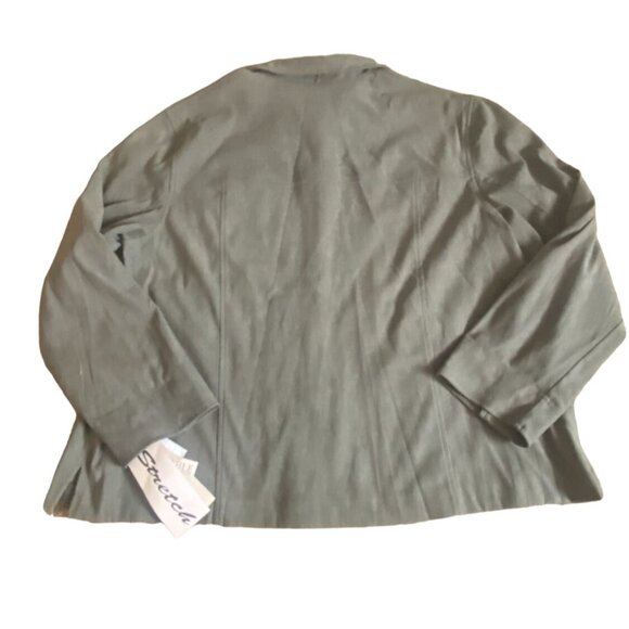 Maggie McNaughton 'Boston' Womens Textured Button Front Blouse-Green-20W-NWT - Picture 7 of 7